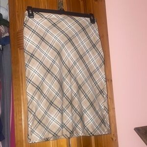 First Option Knee-Length Pencil Plaid Skirt